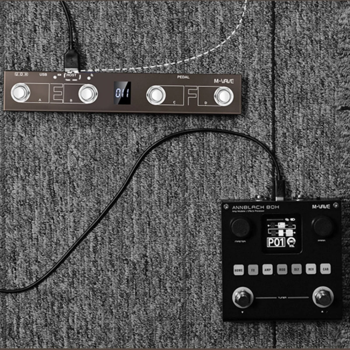 M-VAVE 초콜릿 플러스 프로그래밍 가능 MIDI 컨트롤러 4 버튼 풋스위치 지원 호스트 USB MIDI 컨트롤, 무선 미디 어댑터