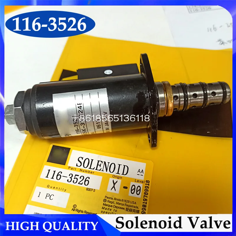 

Solenoid Valve 116-3526 1163526 KWE5K-31 G24E30-701A For Excavator 320 E320B E320C E330B E325B E200B 315C E336D