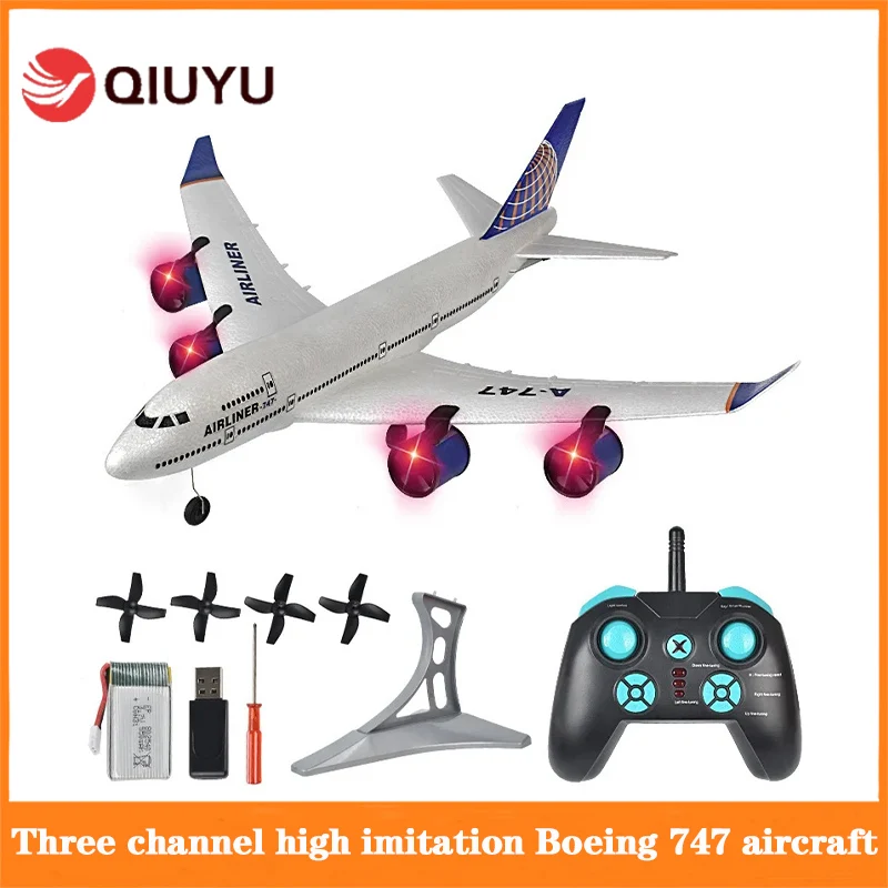 

A380 Aircraft Boeing 747 Airbus Fixed Wing Foam Aircraft Model Aircraft Three Channel Glider Model Toy