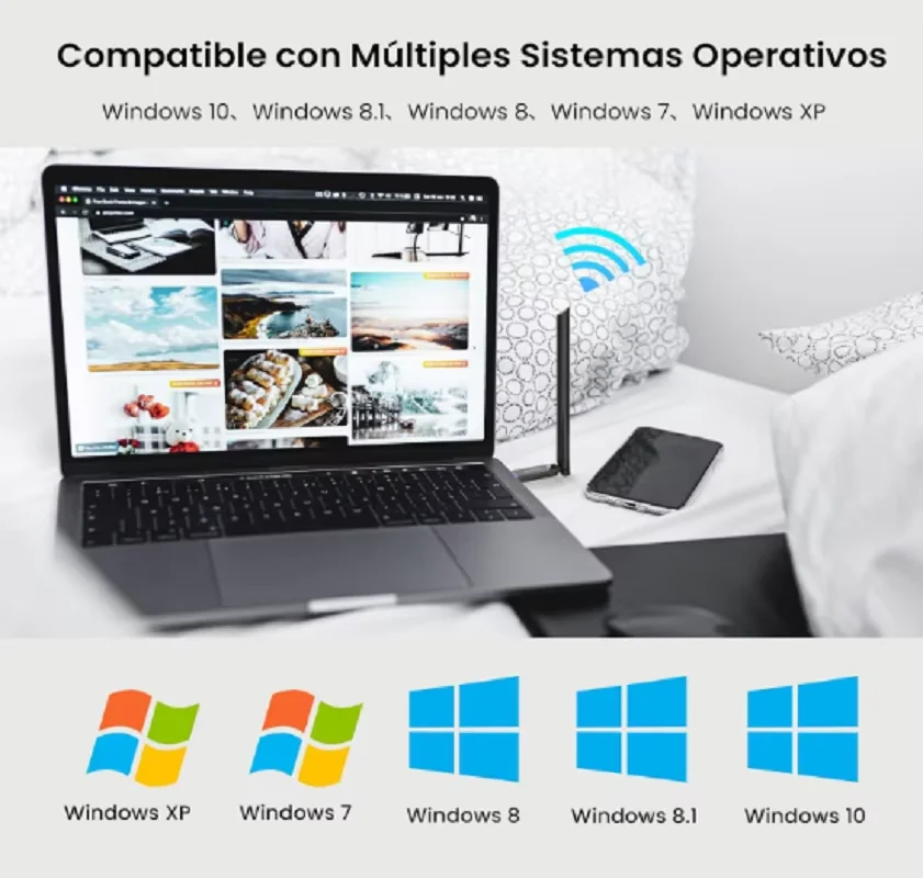 Tenda 5G U10 Potente adattatore WiFi Mini adattatore WiFi AC650Mbps 6dBi Antenna ad alto guadagno