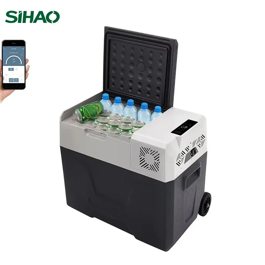 Mini Refrigerador Portátil SIHAO 20-55L, Congelador para Auto, Enfriador con Compresor, 12/24V DC 110-240V, Caja de Hielo para Camping