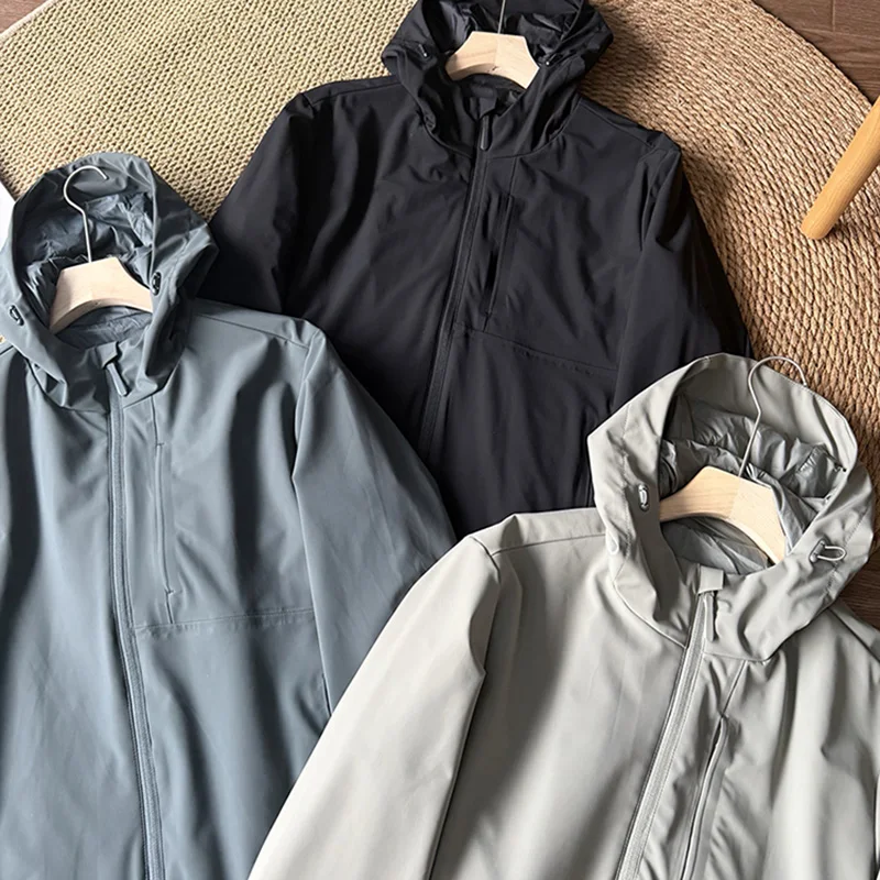 Outdoor Jacket, Men Fishing Camping Leisure Versatile Cycling, Mountain Climbing, Sports, Traveling, Soft-shell Windproof Jacket
