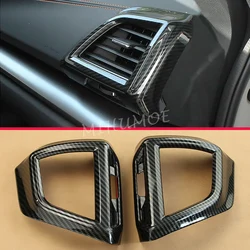 Carbon Fiber Dashboard Side Air Vent Decoration Cover Trims For Subaru Forester (SK) 2019-2024 Car Interior Accessories