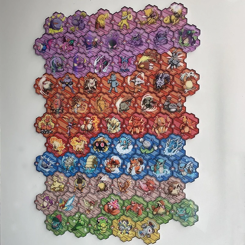 Pokemon Gastly Cubone Abra Alakazam аниме фигурка головоломка магнитные пластиковые наклейки на холодильник украшения детские игрушки подарки