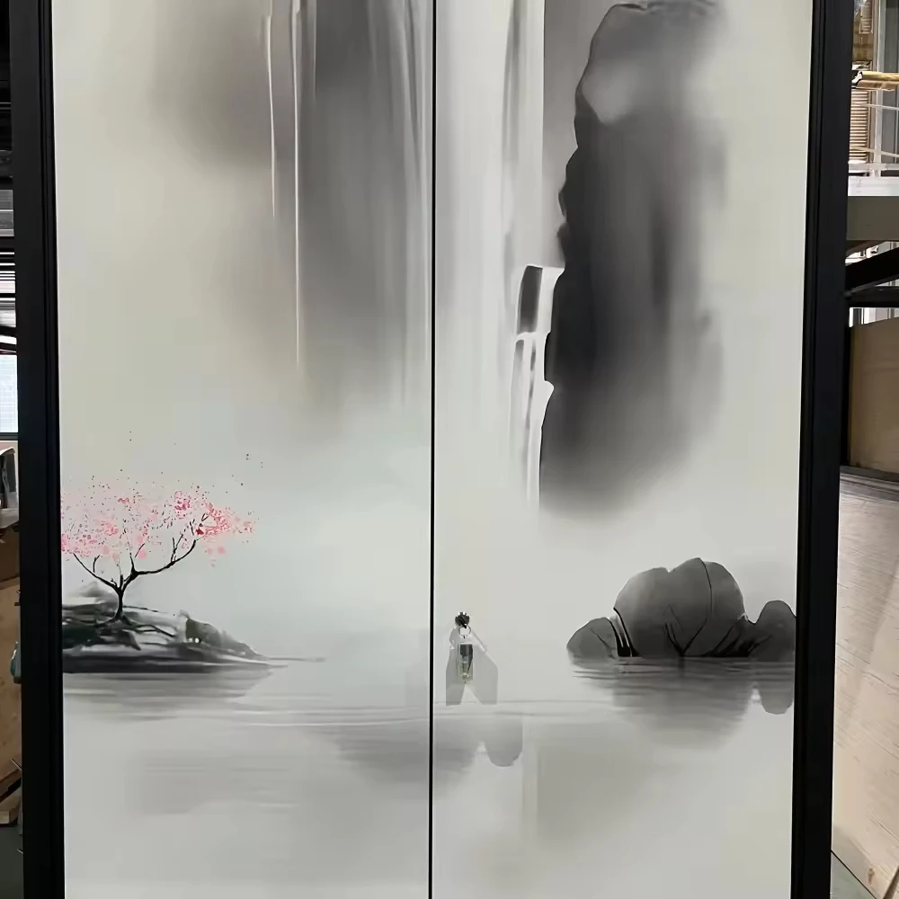 Popularne, nowoczesne drzwi zabezpieczające w nowym chińskim stylu, ekskluzywne drzwi wejściowe do wejść w domach.