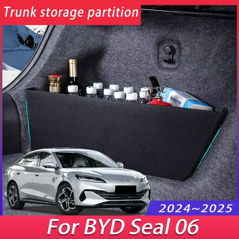 

For BYD Seal 06 2024 2025 Upgrade Thickening Car Trunk Storage Partition Multi-function Storage Box Auto Interior Accessories