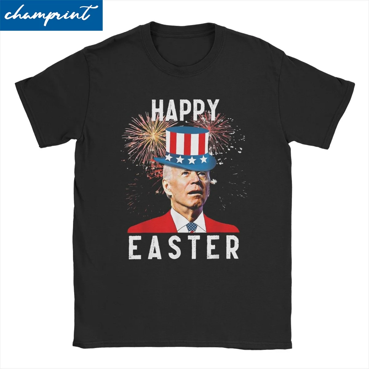 Men Women T-Shirt Joe Biden Happy Easter For Funny 4th Of July Funny Cotton Tees Short Sleeve T Shirt Crew Neck Tops Plus Size