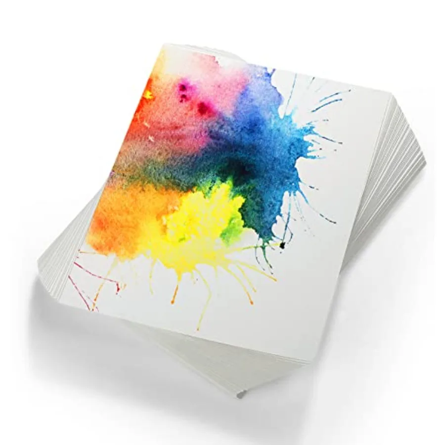 60 Sheets Watercolor Paper Pad Bulk Art White Painting Paper for Artist Watercolorist Drawing