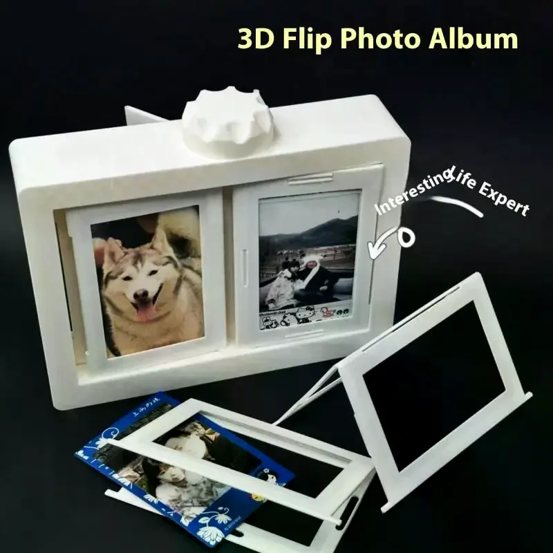 Rotatable Photo Frame Kpop Photocard Holder Idol Picture Frame Display Stand Desk Accessory Room Desktop Decor
