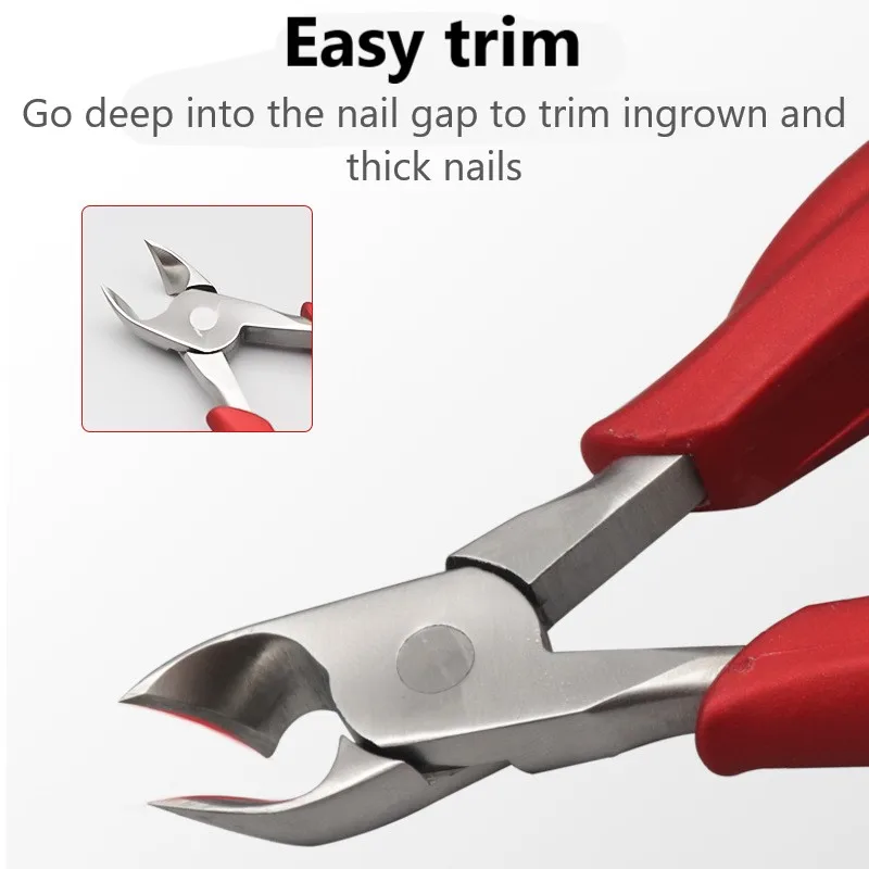 Thick Nail Clippers Ingrown Toenail Nipper Pedicure Cutter Onychomycosis Trimmer Professional Plier Manicure Tool