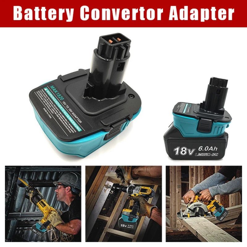 Battery Adapter Converter For Makita 18V Li-Ion Battery BL1830 BL1860 Convert to For Dewalt Ni-Cd Ni-MH 18V Battery Converter