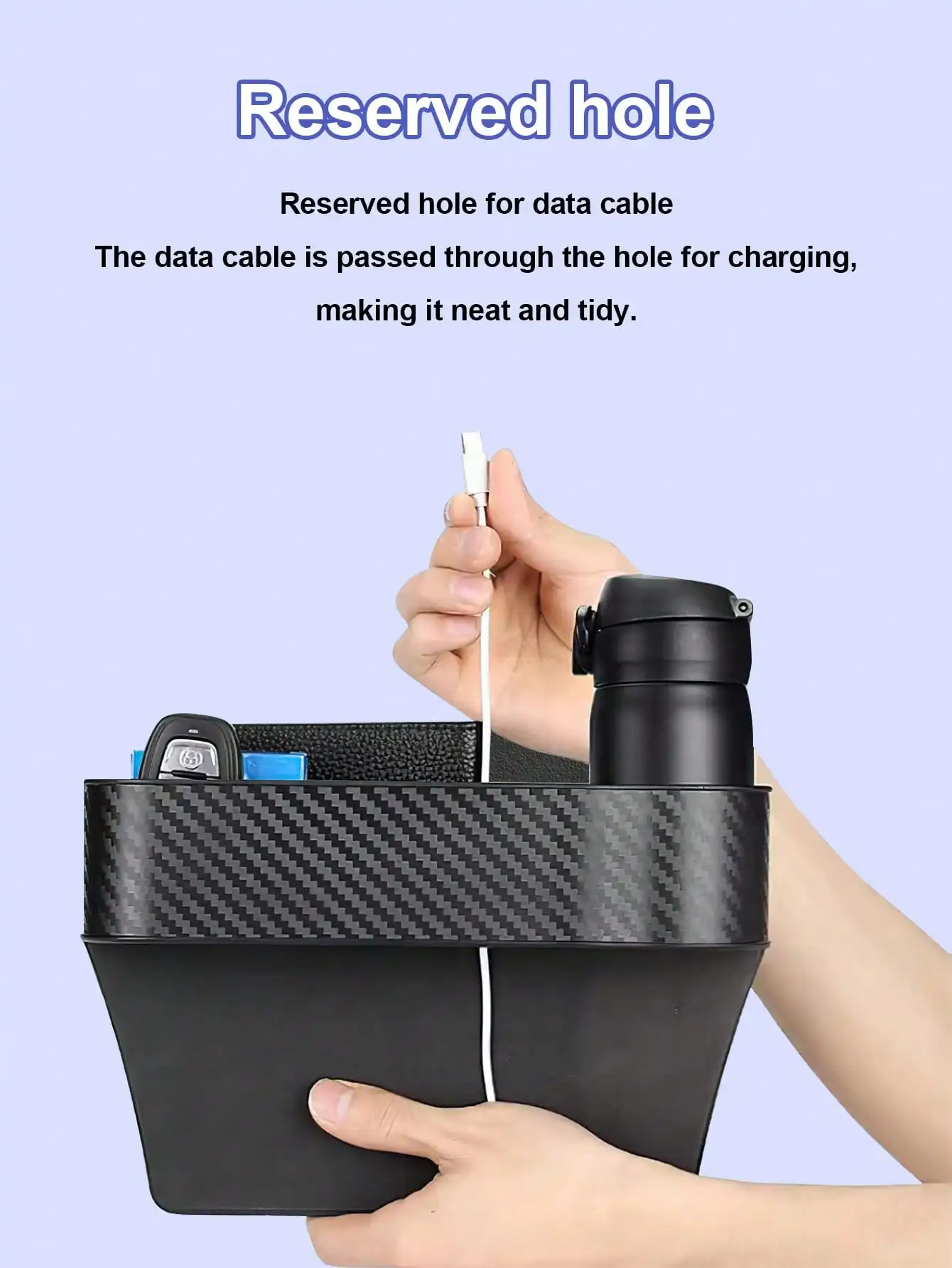 Car Seat Gap Storage Box - Large Capacity Design, Easy Access, Prevents Items from Falling, Easy to Install