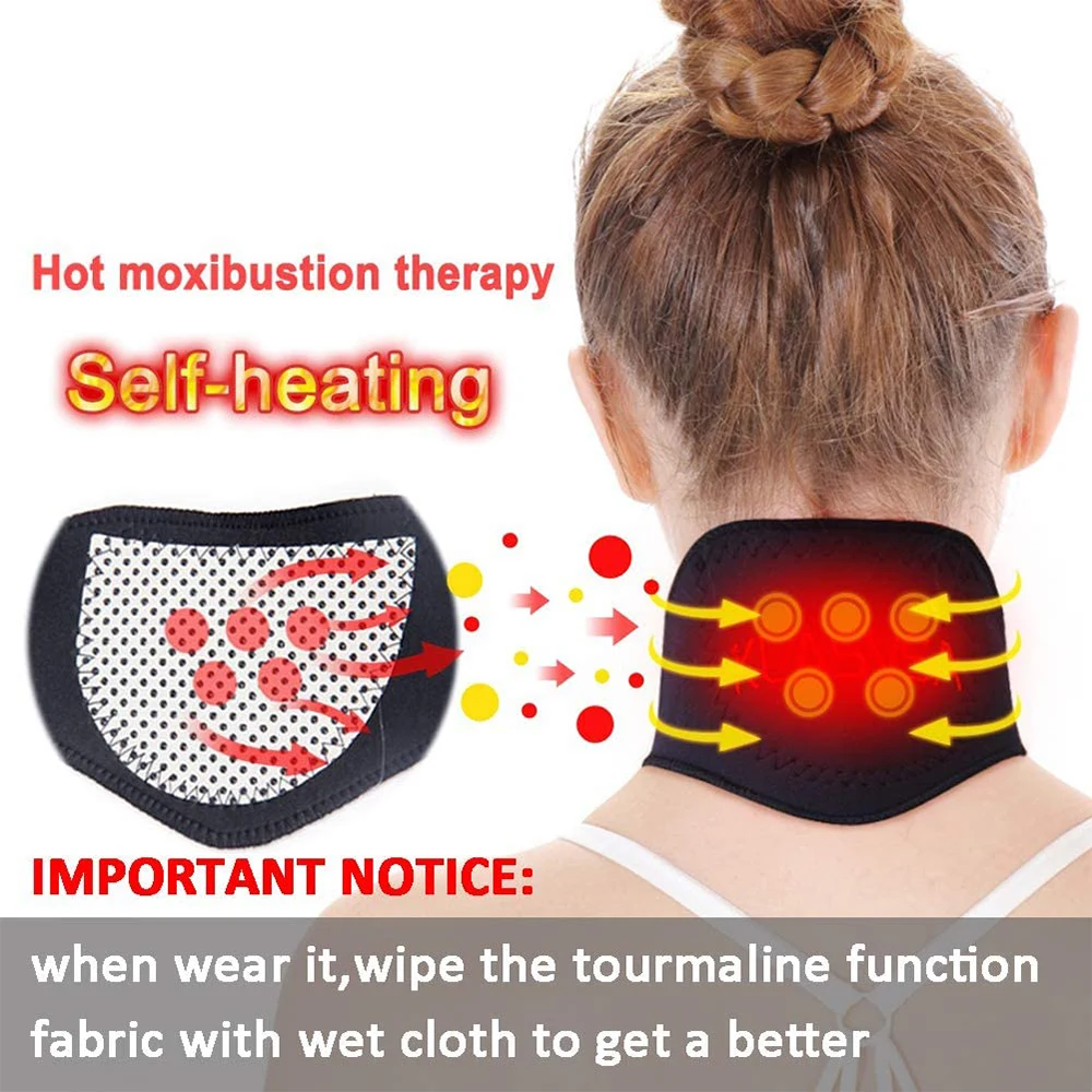 Tcare Neck Belt Tourmaline Self Heating Magnetic Therapy Neck Wrap Belt Brace Pain Relief Cervical Vertebra Protect Health Care