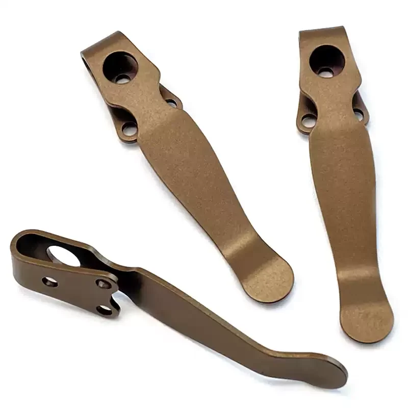 Titanium Deep Carry Pocket Clip Replacement for Spyderco Shaman C229, Lightweight 3g, CNC Machined