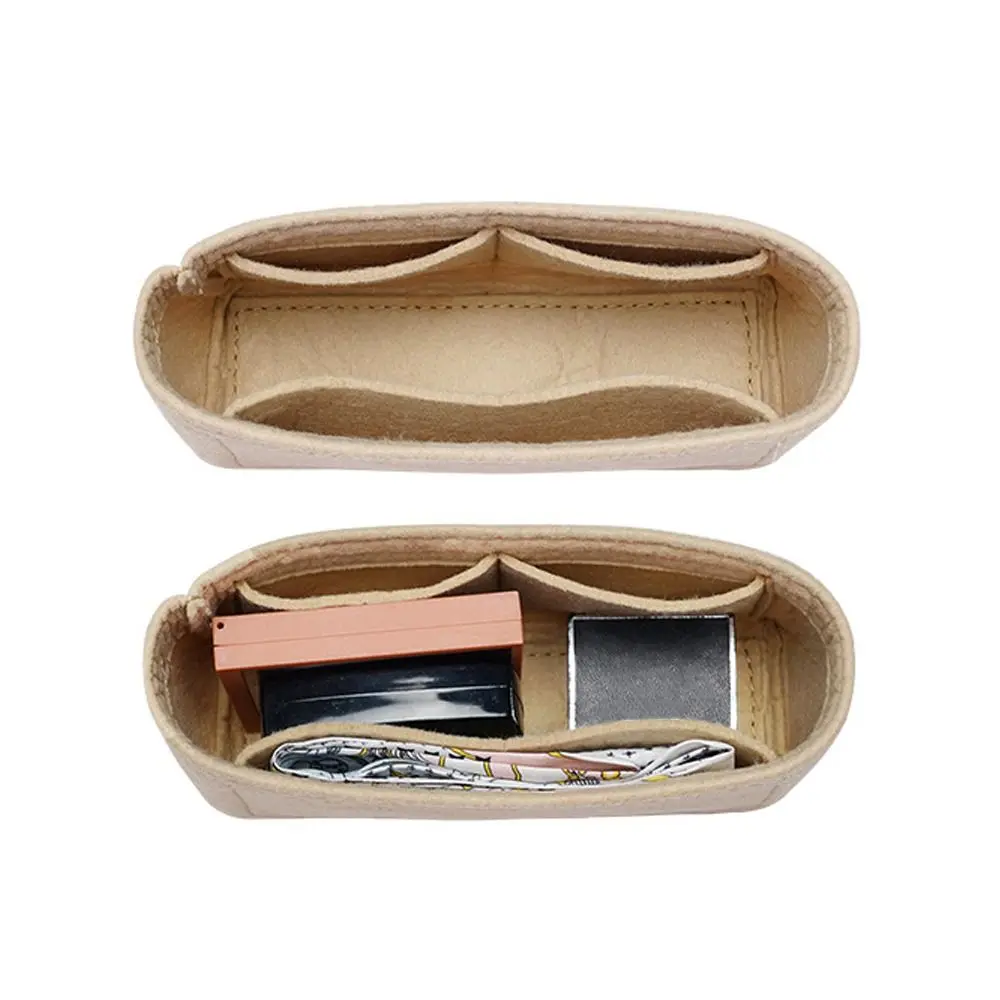 1Pcs Multi-Pocket Bag Organizer for Longchamp Mini Bag Storage Bag The Liner Bag Felt Purse Insert Handbag Liner Bag