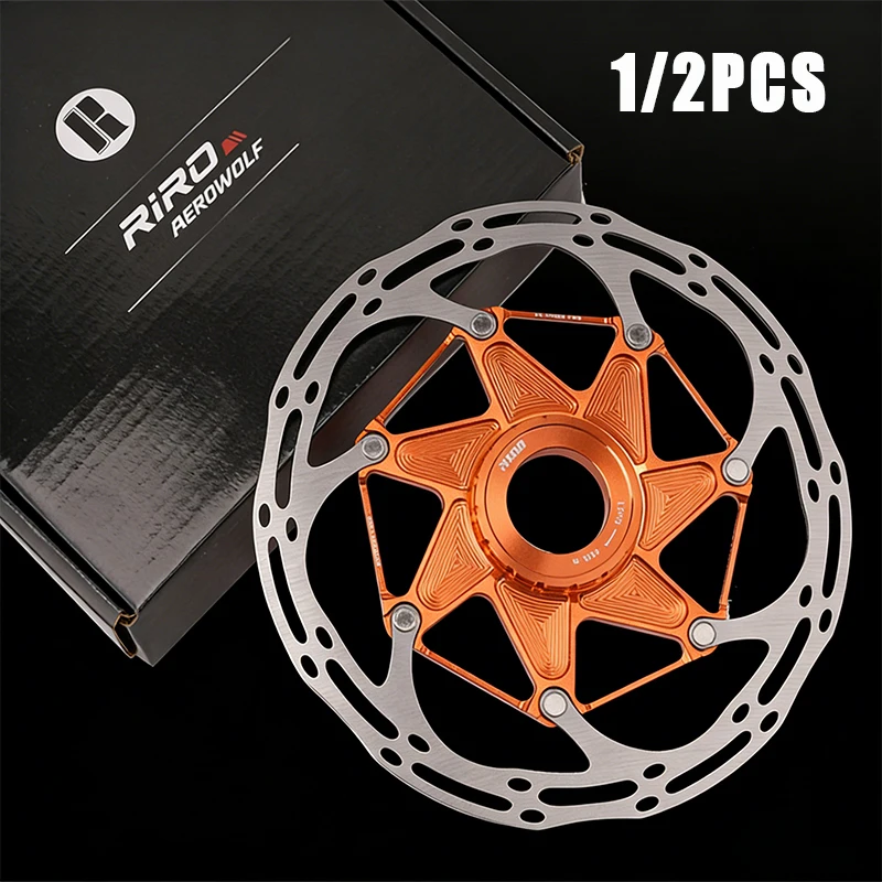 

1/2PC RIRO Bike Brake Rotor Centerlock Discs 140/160mm MTB Road Bicycle Brake Disk Rotor Center Lock Hydraulic Brake Discs Rotor