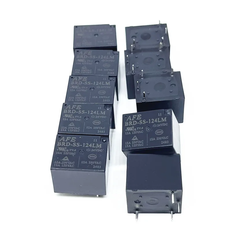 5PCS New Relay BRD-SS-105LM 5VDC BRD-SS-112LM 12VDC BRD-SS-124LM 24VDC BRD SS 124LM 4PIN 12A 5V 12V 24V