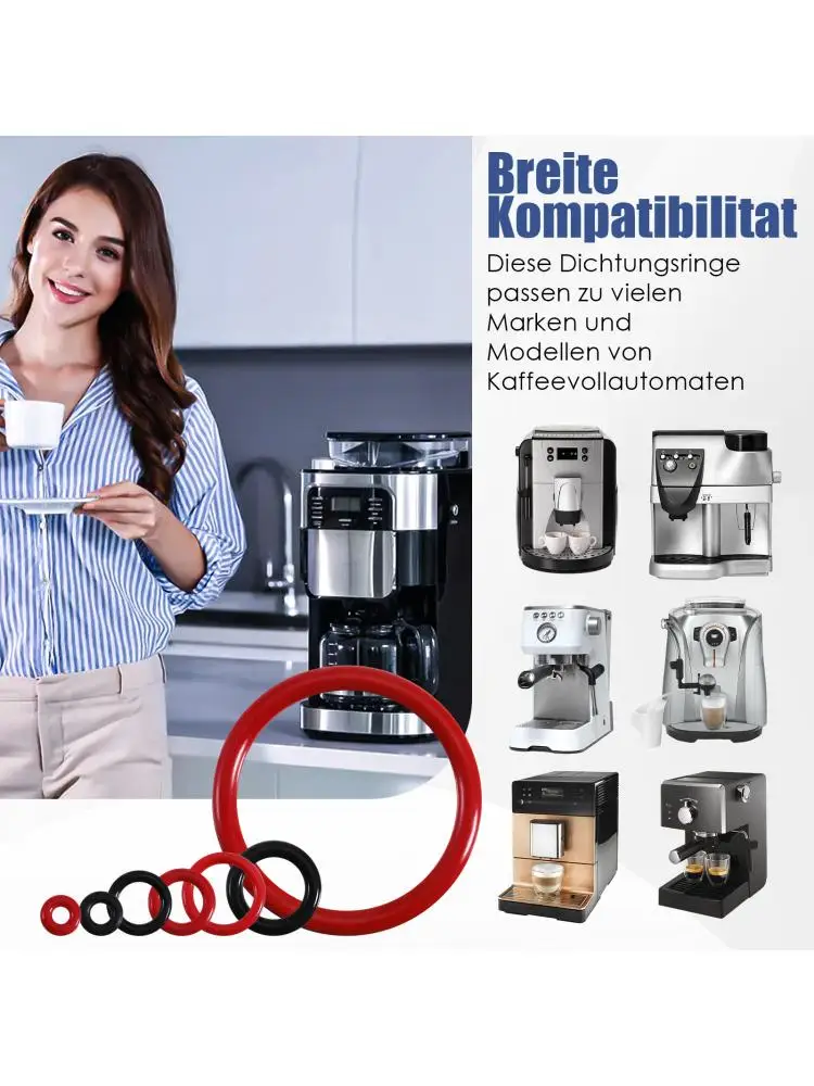 Kit de joints en silicone pour machine à café, rapide et facile, 30 pièces, anneaux à haute élasticité, sans problème dans les machines, empêchant l'eau