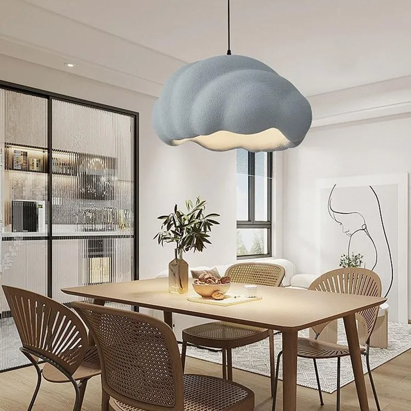 Nordic Creative Cloud Pendant Lights Wabi-Sabi Chandelier for Restaurant Home Decor Lamp Dining Room Cream Style Pendant lamp