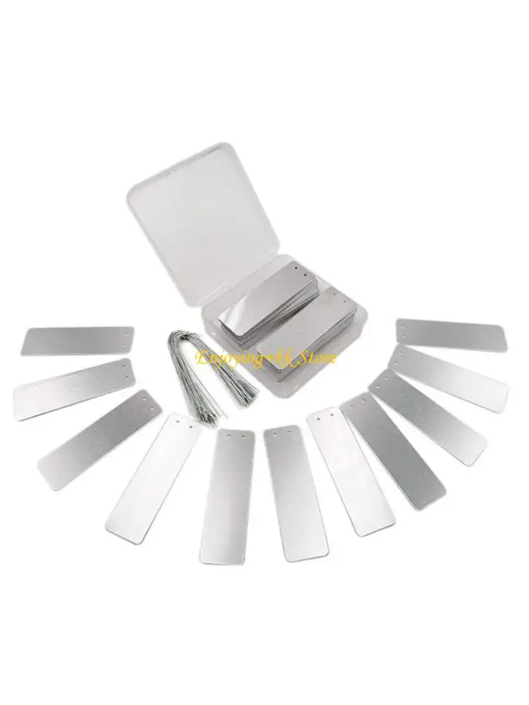 

Q1JB 50pcs Алюминиевые растительные метки с 6 -дюймовыми металлическими проводами для маркеров растений на открытом воздухе