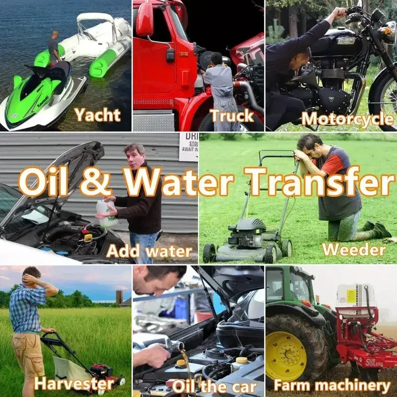 Portable Manual Oil Extractor - Self-Priming Pump for Car/Truck Fluids - Urea & Water Suction Tool