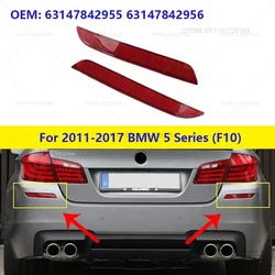 For 2011-2017 BMW 528i 528iX 535d 535dX 535i 535iX 550i 550iX M5 (F10) Rear Bumper Reflector Lamp Lens 63147842955 63147842956