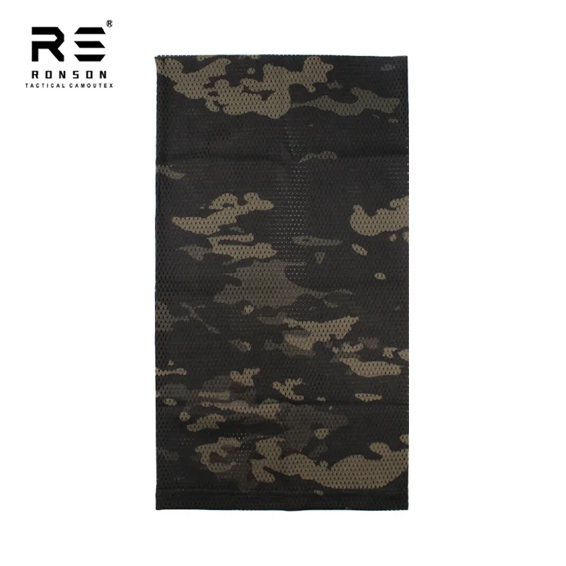 MCBK Black Camouflage Printed Neckerchief Tactical Face Mask for Summer Outdoor Activities Sun Protection Windproof Headscarf