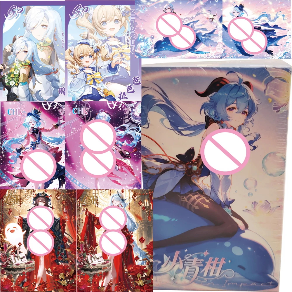 Games Genshin Impact Collection Card Kamisato Ayaka Diluc Jean Raiden Shogun HD Craft Character Card Bricks Kids Holiday Gifts
