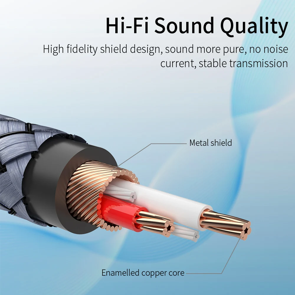 Essager-Cable de Audio estéreo para cine en casa, accesorio de alta fidelidad, 2RCA a 3,5mm, AUX RCA Jack 3,5 Y divisor para amplificadores de Audio