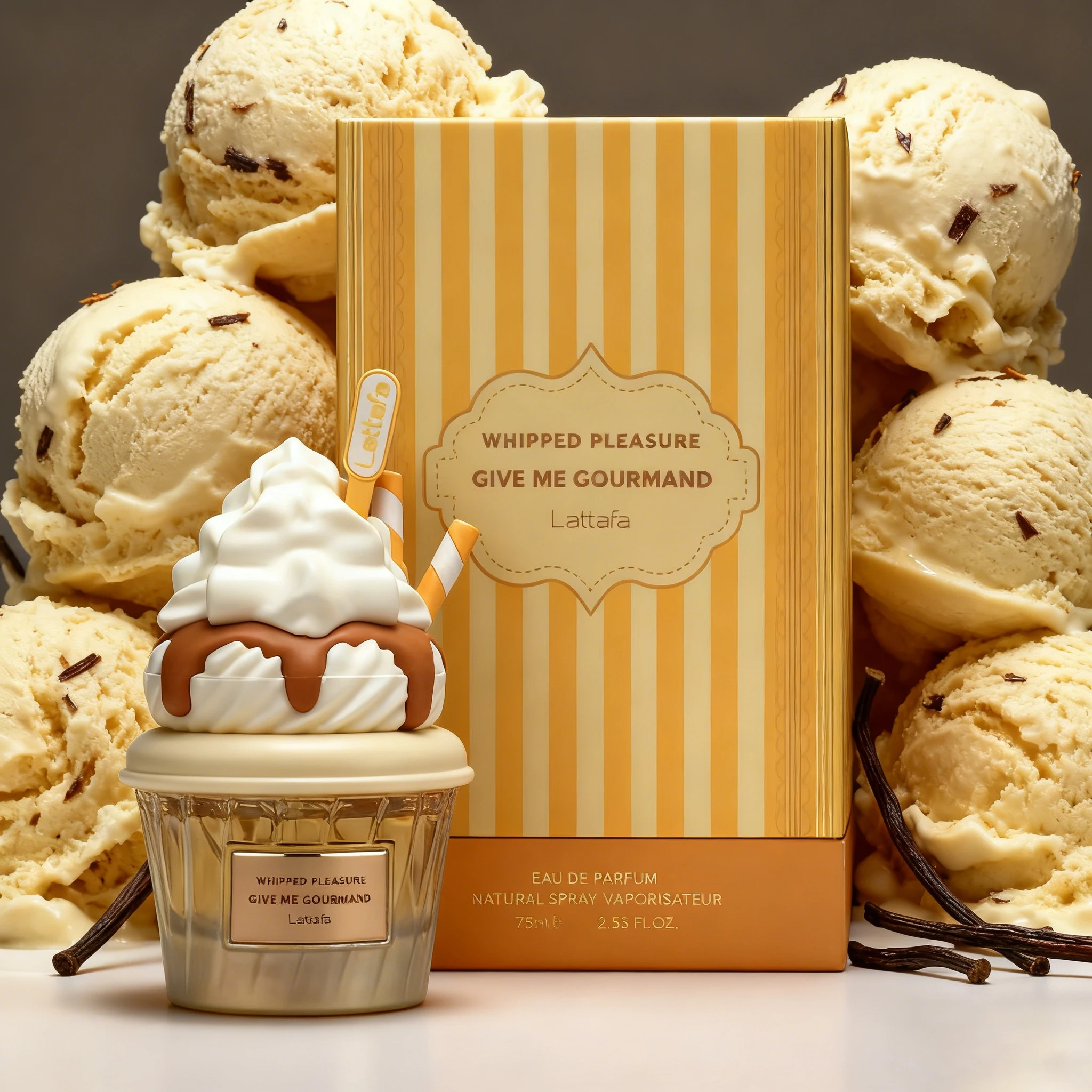 لاتافا كوكي كريف بخاخ عطر للرجال والنساء 75 مل |   أطباق رذاذ عطر الآيس كريم