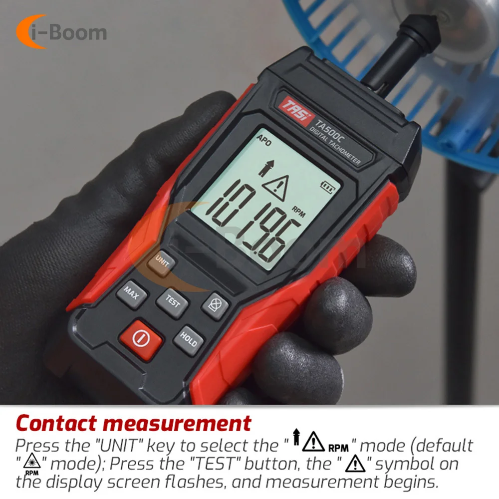 TA500A TA500B TA500C Portable Tachometer Speed Meter 3-19999RPM LED Digital Display For Motor Conveyor Speed Measurement