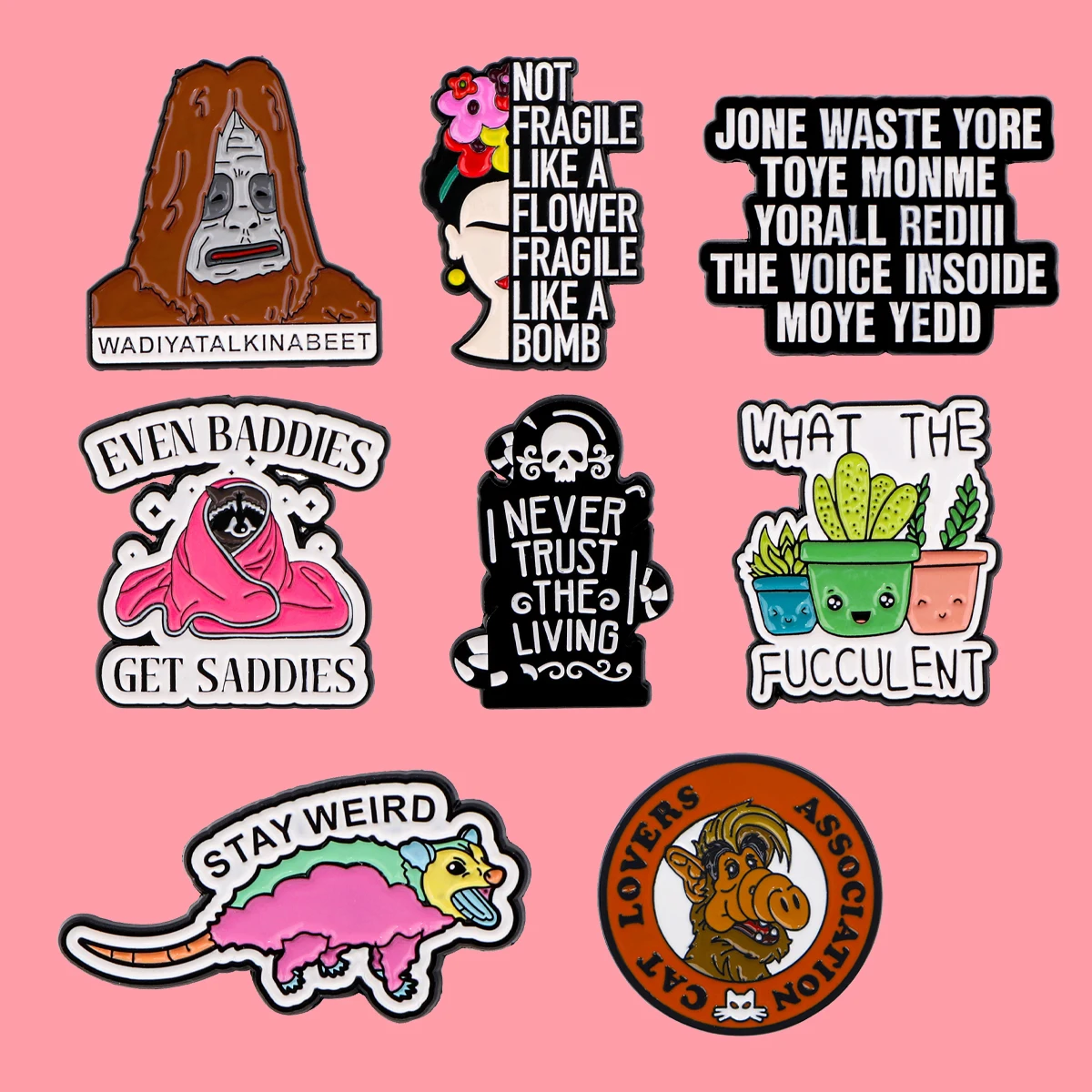 Cute Animals Quotation Pins Fun Quotes Series Badges Brooches for Clothing Enamel Pin Women's Badges Jewelry Accessories Gifts