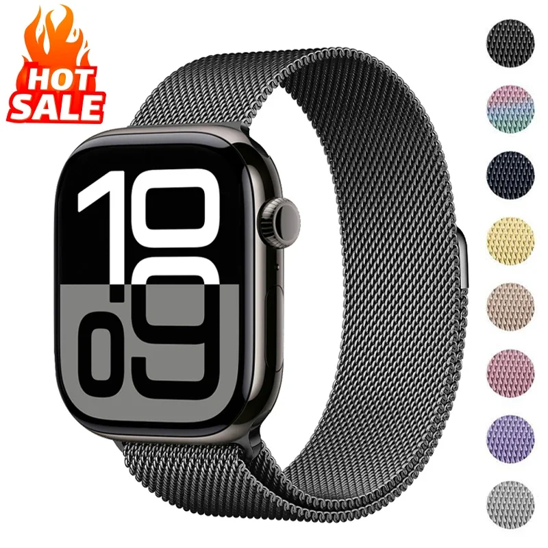 Cinturino Milanese Loop per Apple Watch 46mm 44mm 45mm 42mm 40mm 41mm Bracciale Correa iWatch Serie 11 10 9 8 SE 7 6 5 Ultra 2 2028