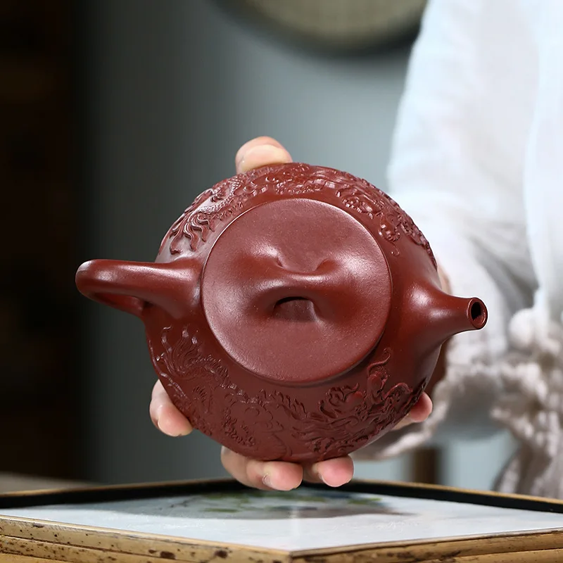 2026 Yixing Original ore Dahongpao famous purple clay pot handmade Ssangyong stone scoop tea