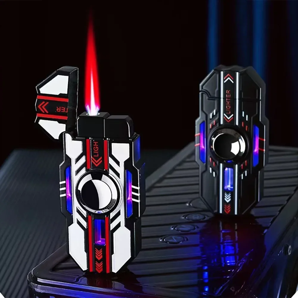 المد اللعب أخف الميكانيكية للتدوير مضيئة يندبروف الأحمر لهب البيوتان الشعلة أخف الدورية الدوران أخف هدية للأصدقاء