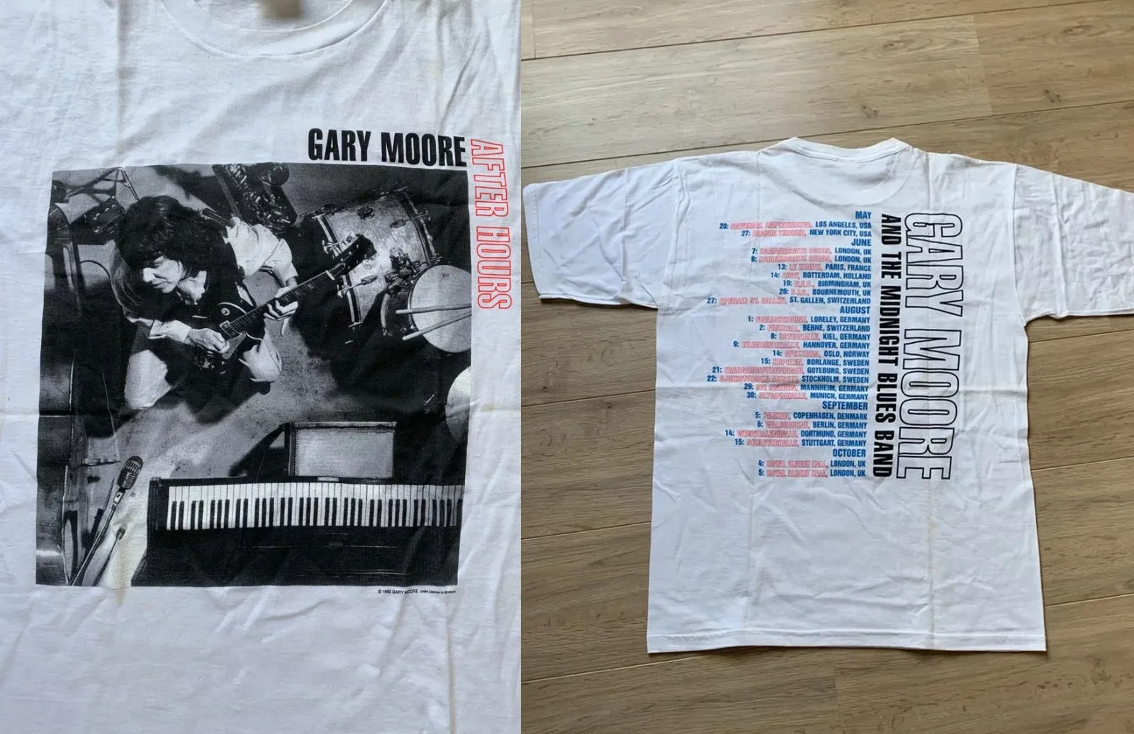 2 sides After Hours Tour Gary Moore Shirt White Unisex S-5XL 1UU008
