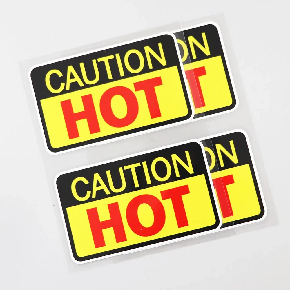 Caution Hot OHS Decal Safety Sign PVC Car Sticker 2 X 10.8CM×6.4CM,KK