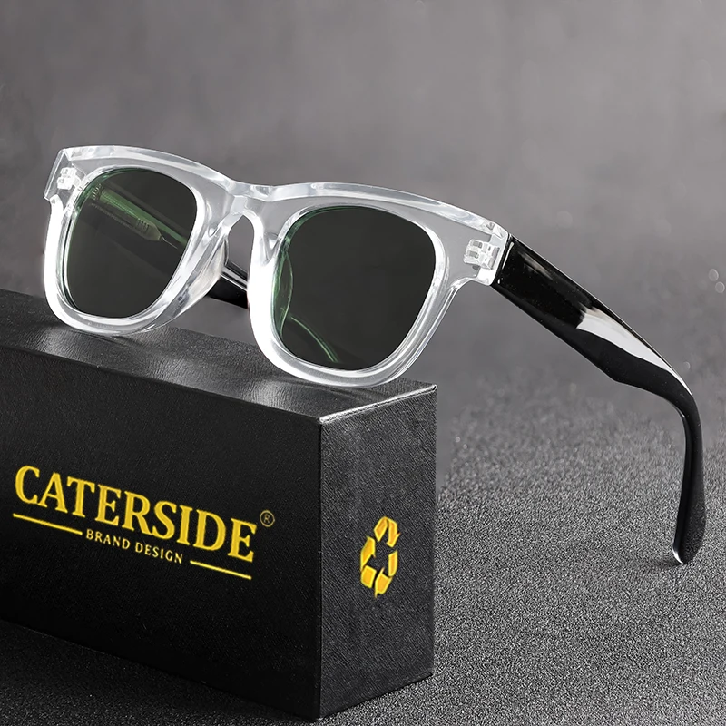 CATERSIDE New Square Polarized Men's Sunglasses Small Frame Core Insert Leg Fashion Sun Glasses Women Driving Fishing Glasses