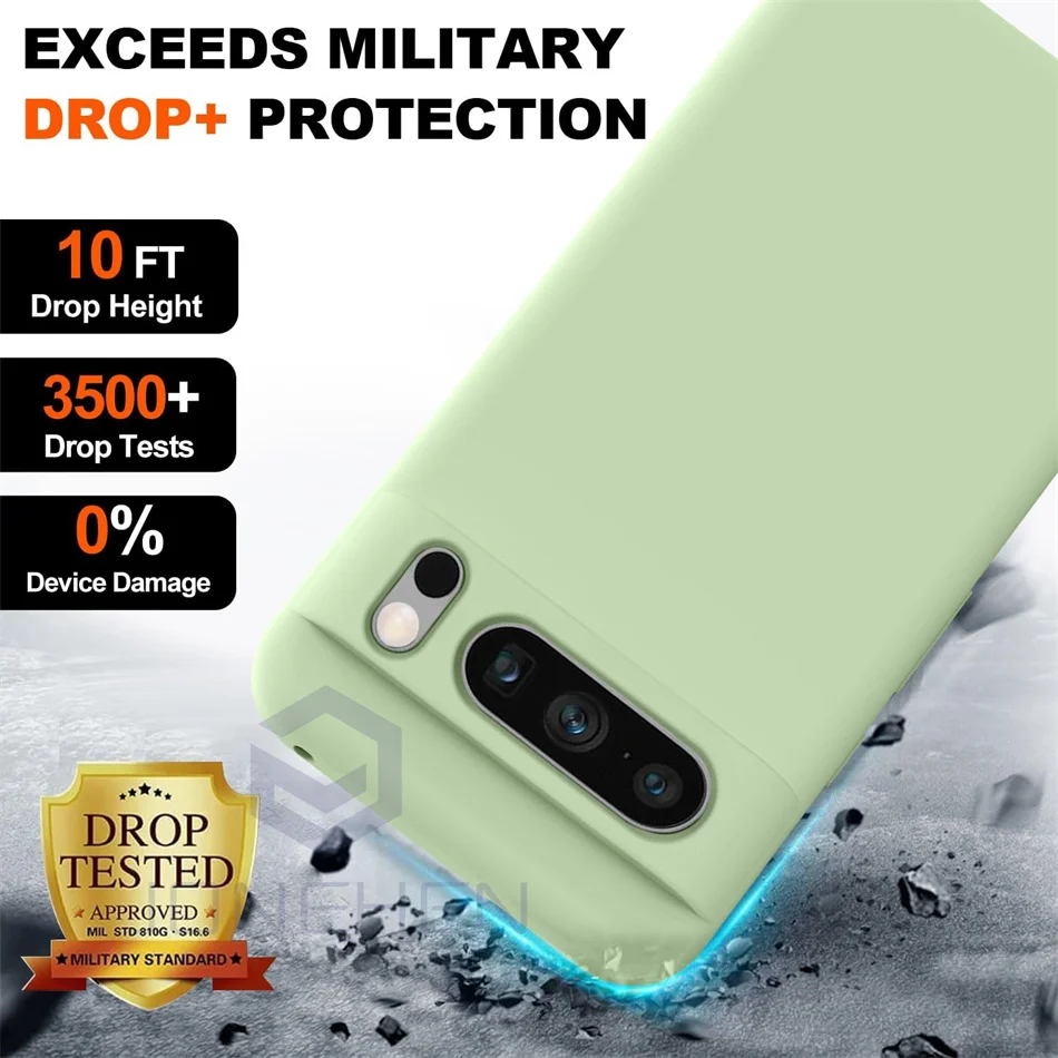 For Google 7 Pro Case Original Liquid Silicone Phone Cases For Google Pixel 5 6 7 8 9 Pro 6A 7A 8A Protection Soft Fabric Cover