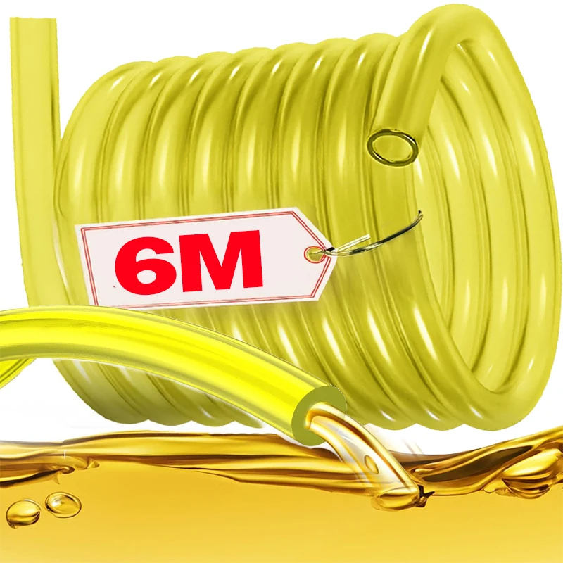 Yellow Gas Fuel Line Hose Tubing Small Engine Chainsaw Lawn Mower String Trimmer Flexible Fuel Tubing Set Power Tool Accessories