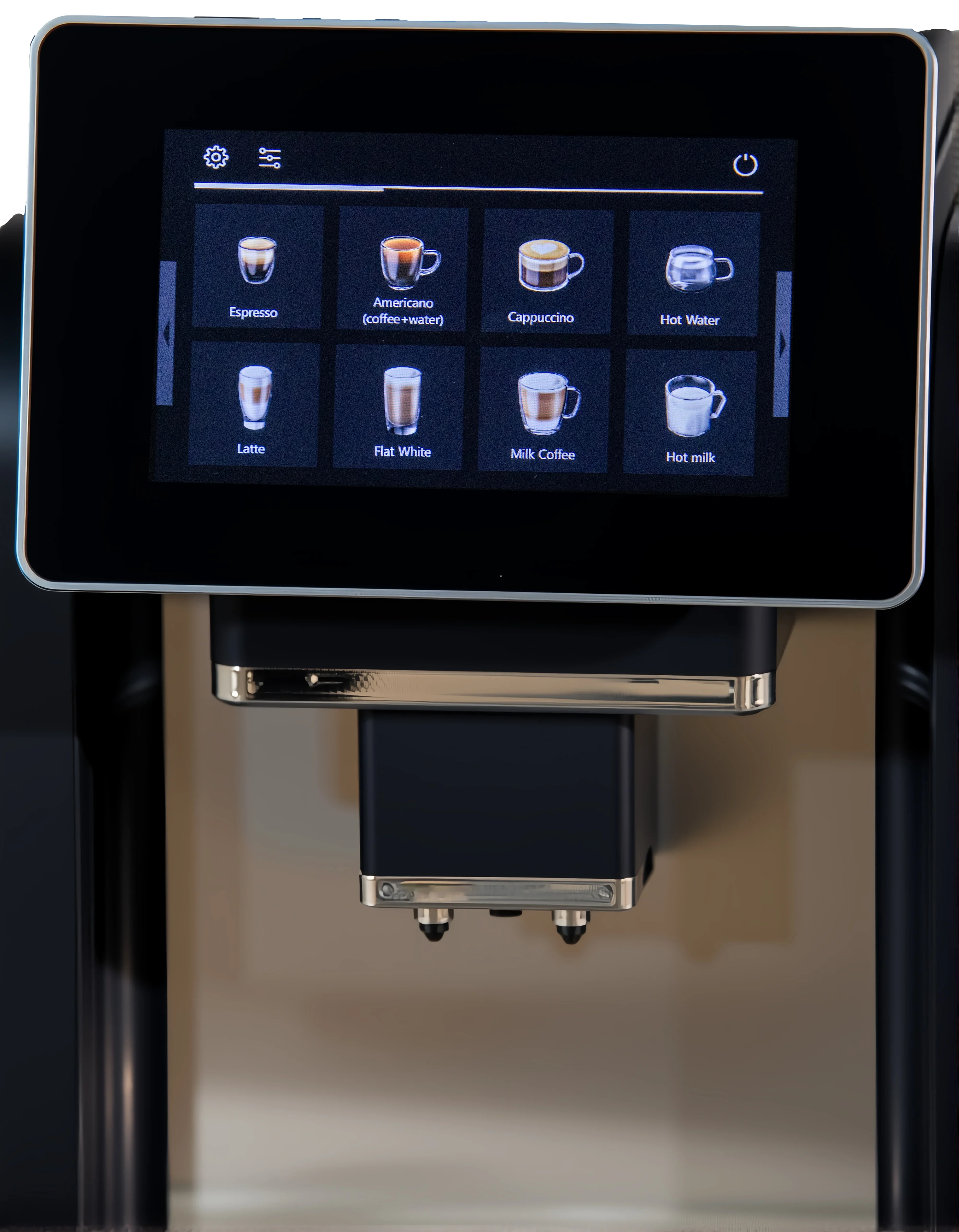 Household Automatic Touch Screen Control Smart Cappuccino Electric Espresso Coffee Maker Machine
