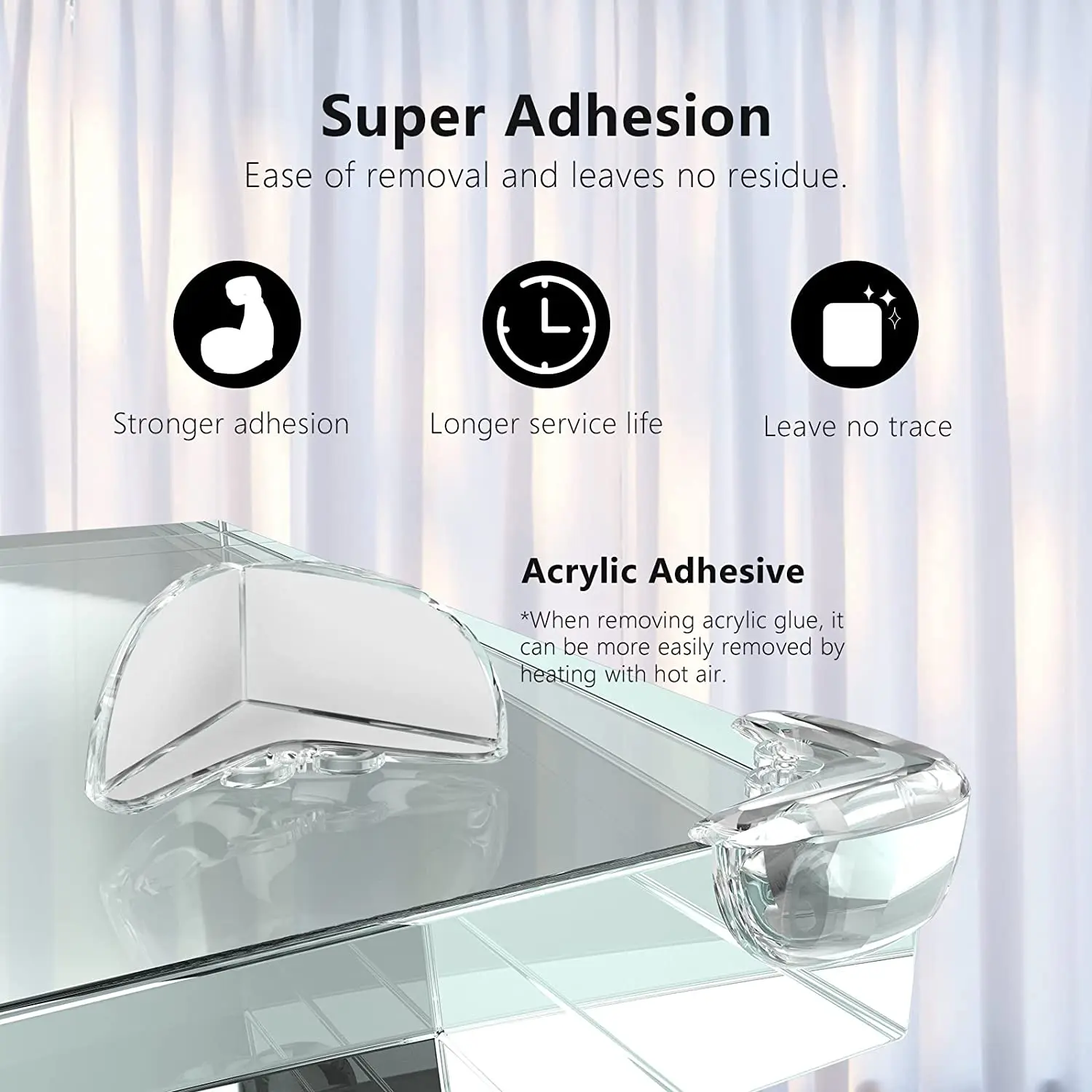 Protectores de esquina de seguridad anticolisión, parachoques a prueba de bebé y cojín para cubrir bordes afilados de muebles para bebé, paquete de 10