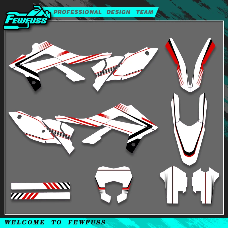 Fewfuss for Custom Motorcycle Graphics Background Decals Stickers Kit for GASGAS EC 2012-2017