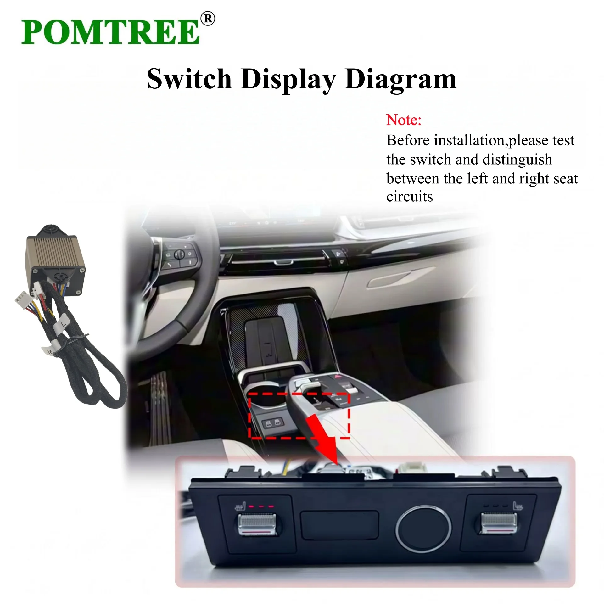 For BMW X1 2021-2025 Car Seat Heater Kit Non-Destructive Install Built-in 2 Seats Special Switch Control Box Alloy Wire Winter