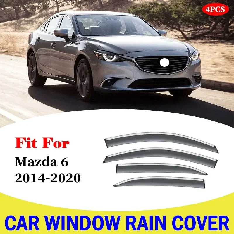 

Window Deflector For Mazda 6 2014-2020 Car Window Guard Vent Sun Rain Cover Car Styling Decor Accessories Window Rain Shield