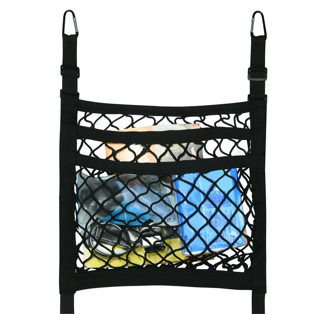 

Car Storage Net Bag Mesh Netting Pouch Organizer Hook up Hanging Seats