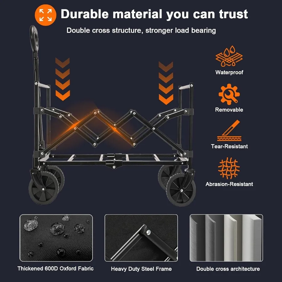عربة عربة قابلة للطي قابلة للطي بسعة وزن 350 رطل عربة تسوق خفيفة الوزن مع عجلات عربة بقالة قابلة للطي