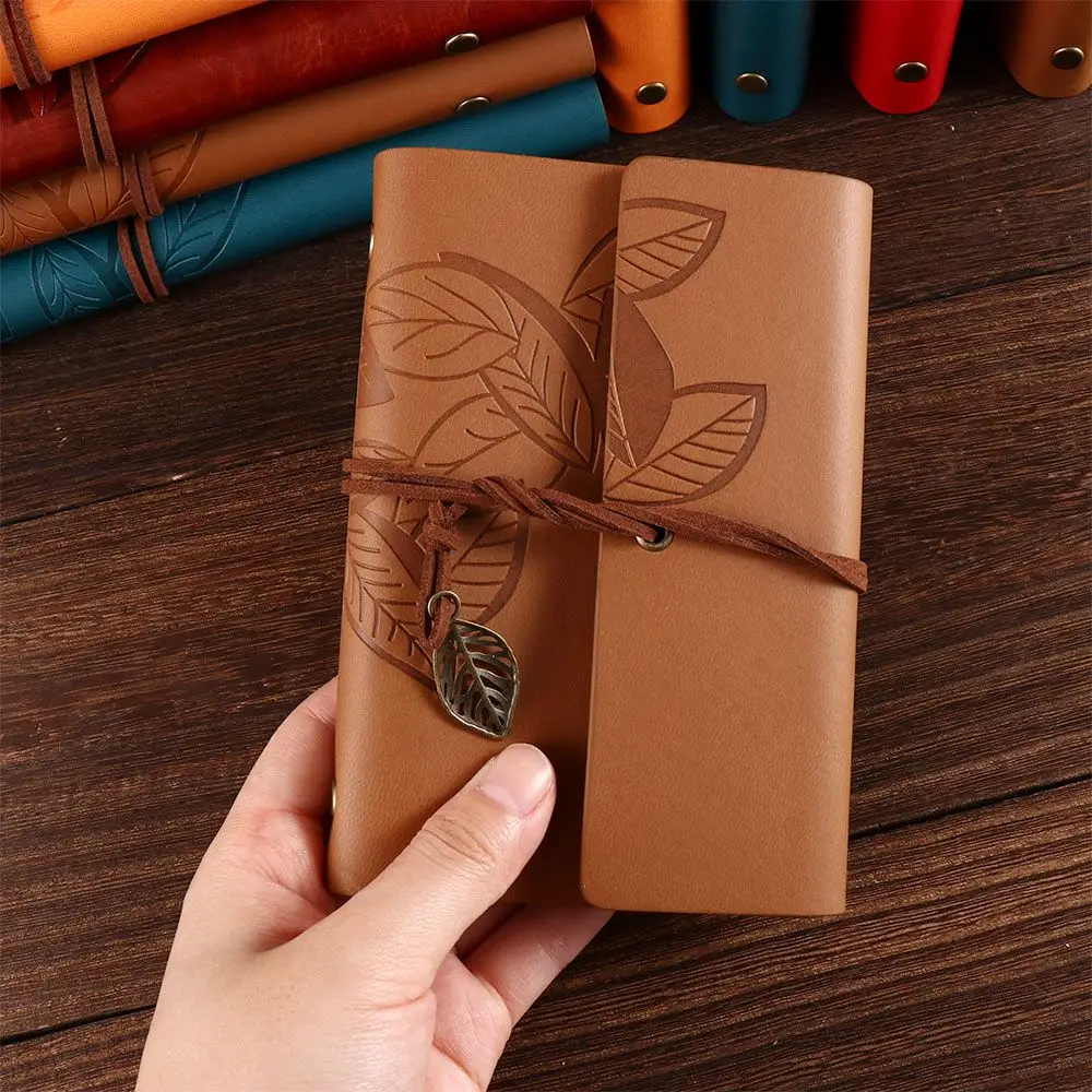 Literature Student Gift Notepad Sketchbook Journal Binder Diary Spiral Note Book PU Leather Paper Replaceable Vintage Notebook