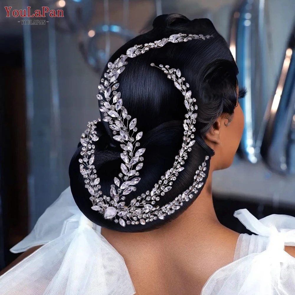 

YouLaPan HP458 Fashion Bridal Hair Accessories Rhinestone Women Hair Vine with Comb Pageant Tiaras and Headdresses Wedding Crown