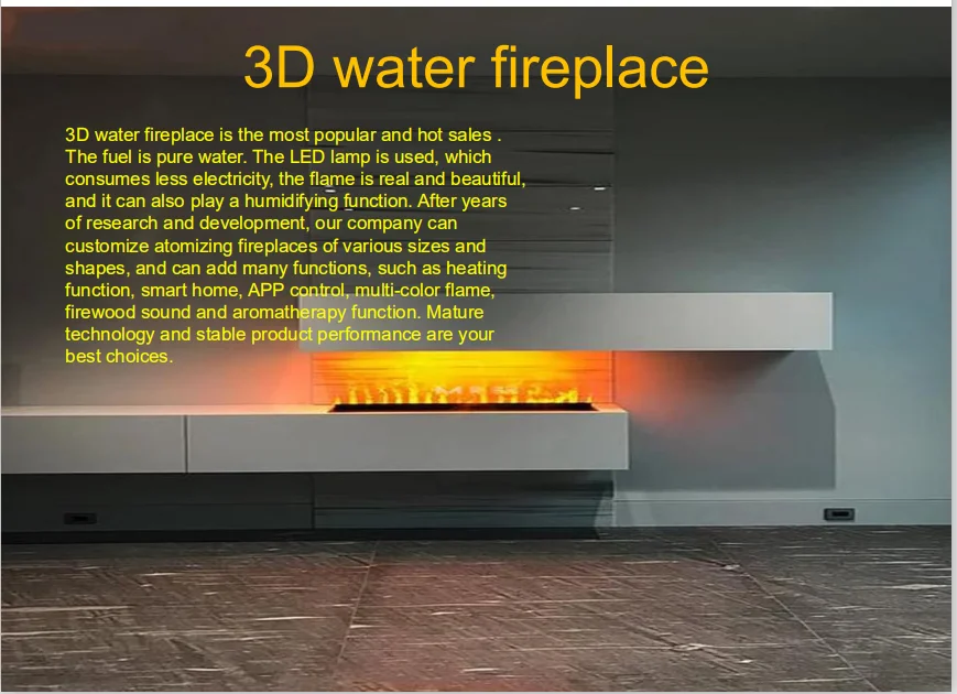 1600*240*200 مللي متر مدفأة كهربائية ثلاثية الأبعاد مع صوت خشبي من الباب إلى الباب شحن للمنزل فندق الولايات المتحدة التوصيل